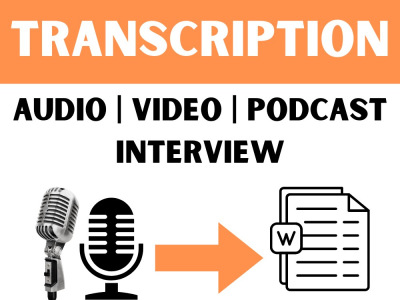 Quality Transcription of your audio/video within 24 hours