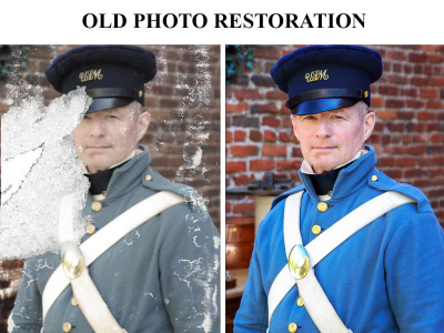 Old photo restoration with colorization