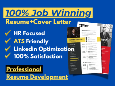 A professional infographic resume, CV, cover letter design