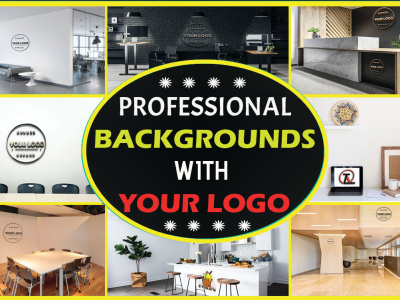 Custom zoom and google meet virtual background with your logo