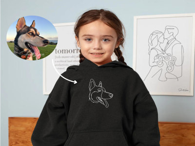 Awesome  line art form you and your pet photo