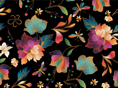 A colorful vibrant gradient signature pattern design