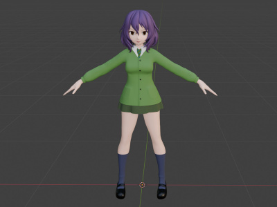 An anime style 3d character model | Upwork