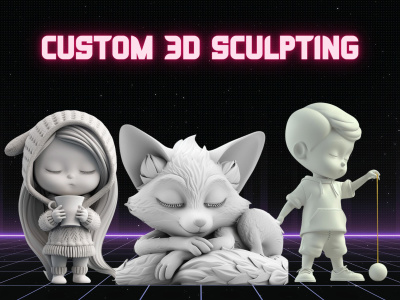 3D sculpting model for printing of any characters, figure or object