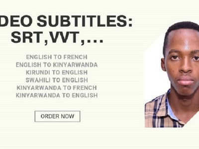High-Quality Subtitles in English, French, Kirundi, Swahili, Kinyarwanda