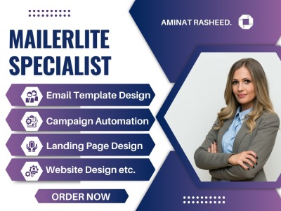 AWeber & Mailerlite Email Newsletter Template, Automation, and Landing Page