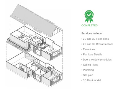 Revit 3D Architectural Model from PDF, Sketch, or AutoCAD File