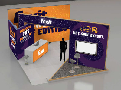 A fantastic trade show booth background design