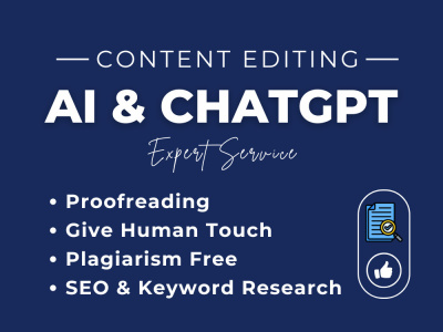 AI Generated Content Humanized & Fact-checked | Proofreading | SEO Content