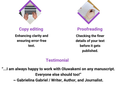 A comprehensive copy edit of your website content