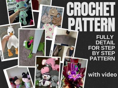 Crochet pattern amigurumi crochet pattern for step by step video, picture