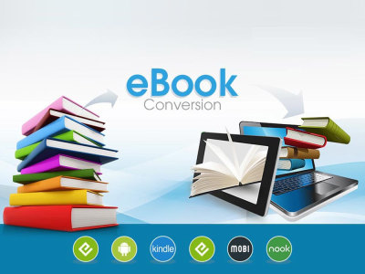 Ebook conversion from any file format into epub and kindle format