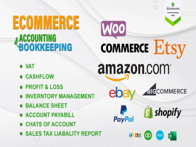 Ecommerce amazon shopify bookkeeping in quickbooks online xero and wave ...