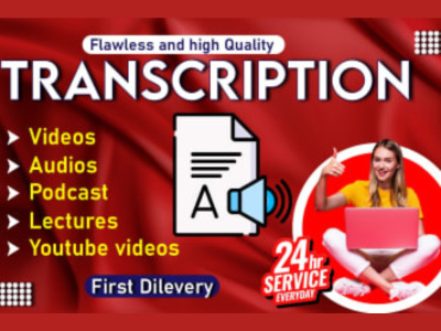 Accurate and high-quality transcription of English audio and video files