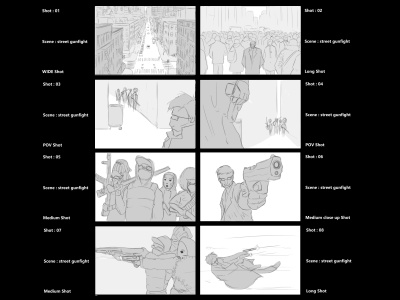 A clean detailed Storyboard for Animation, TV, Film, comics ...