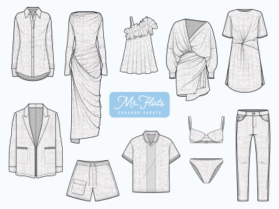 A FASHION FLAT SKETCH / CAD / TECHNICAL DRAWING