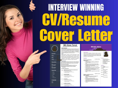 CV, Resume,  Cover Letter, LinkedIn Profile creation & Optimisation service