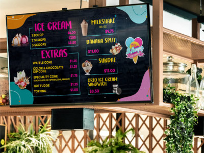 A professional food menu, restaurant menu