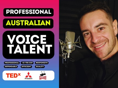 An AUSTRALIAN PROFESSIONAL | HQ | EDITED | VOICE ARTIST for PROMOTIONS!