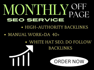 Monthly offpage white hat SEO for website ranking | Upwork