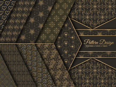 Unique monograms, seamless, textile, geometric, and luxury pattern designs