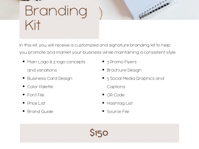 Customized branding kit to enhance your business