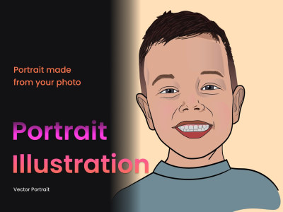 A vector portrait Illustration as superhero from your photo