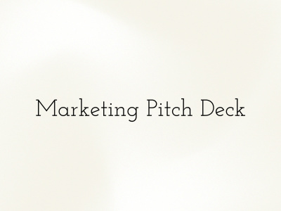 A top-selling pitch deck
