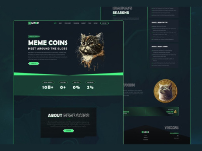 Meme coin website | memecoin website | pepe coin | meme coin landing page