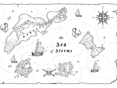 A fantasy or realistic map illustration for your book or event