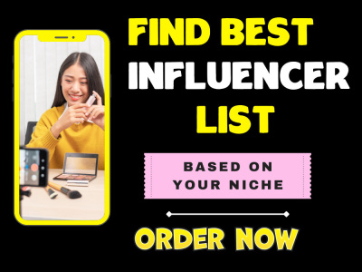 Influencer research for Instagram, TikTok, YouTube, Facebook, Twitter