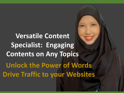 Versatile Content Specialist: Engaging Contents on Any Topics