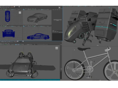 A 3D Vehicle Modelled Textured and Rigged for Animation.