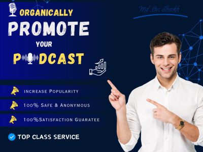 Organic Apple podcast Promotion for huge Downloads and Ratings. Review