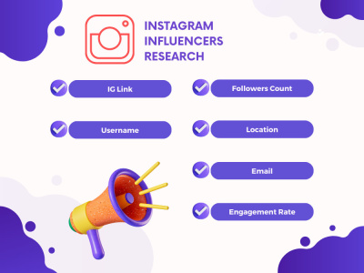 Instagram influencers list as per targeted Niche for influencer marketing