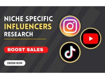 Influencer Research for Instagram, TikTok and YouTube within your niche