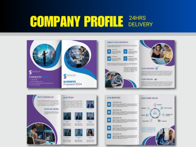 Modern company profile, business flyer, travel brochure design