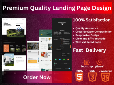 Html css javascript responsive landing page and website design | Upwork