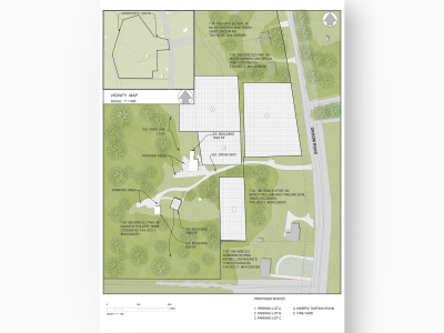 Site Plan Illustration with Minimal Graphic Style