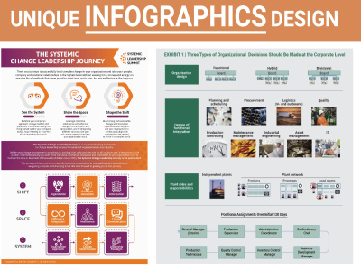Top quality infographic charts, flowcharts layouts in 24hrs