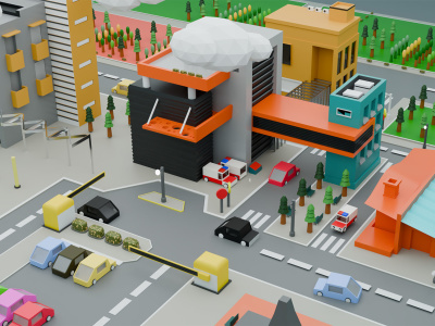 Low poly 3D models and game-ready environments in Blender