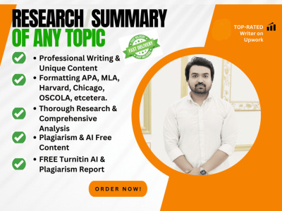 Research, Proofreading, Rewriting, Editing, or Summary for any document.