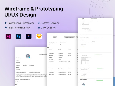 Wireframes, Prototyping, UI/UX Design