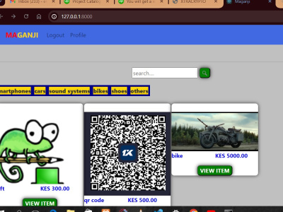 A web application which a user can sell and buy items from other users.