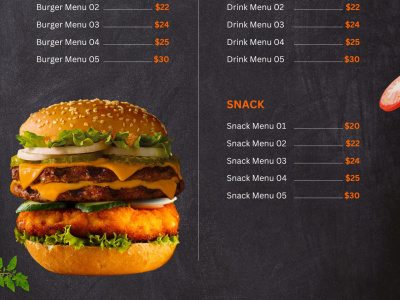 Menu design in Canva