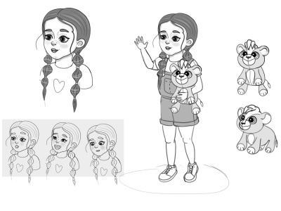 Vibrant characters for children's books