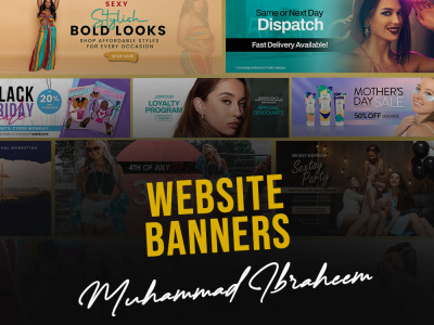 Modern Website Banner and Google Banner Ads Design