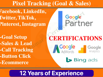 Facebook, TikTok, Linkedin, Pinterest, Twitter, Meta Pixel Tracking Setup