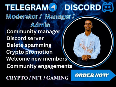 Discord Chatter Telegram Community Manager Moderator for Crypto/NFT/Gaming