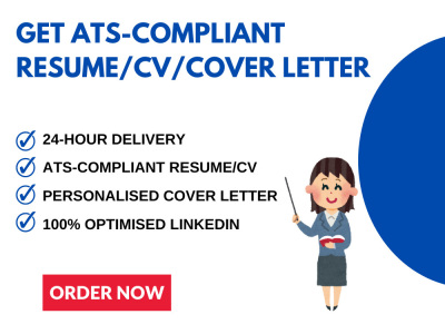 Professional Resume, CV, Cover Letter, or Linkedin profile in 24 hour